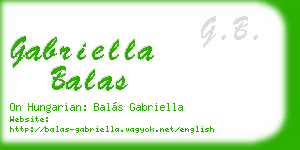gabriella balas business card